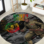 Henry Johnson Black History Month Round Carpet Harlem Hellfighters Pan African Grunge Art