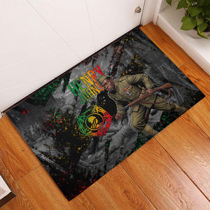 Henry Johnson Black History Month Rubber Doormat Harlem Hellfighters Pan African Grunge Art