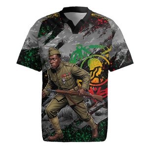Henry Johnson Black History Month Rugby Jersey Harlem Hellfighters Pan African Grunge Art