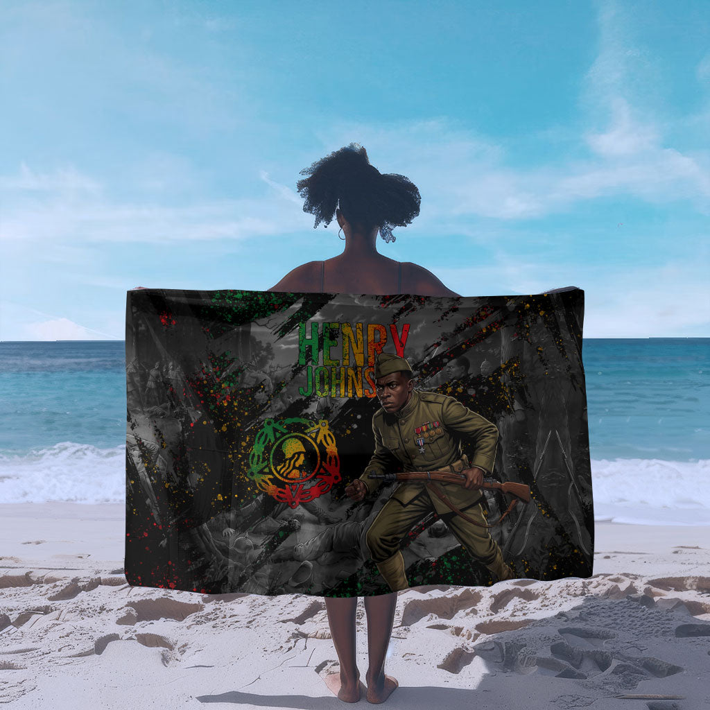 Henry Johnson Black History Month Sarong Harlem Hellfighters Pan African Grunge Art