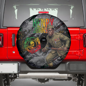Henry Johnson Black History Month Spare Tire Cover Harlem Hellfighters Pan African Grunge Art