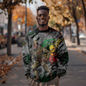Henry Johnson Black History Month Sweatshirt Harlem Hellfighters Pan African Grunge Art