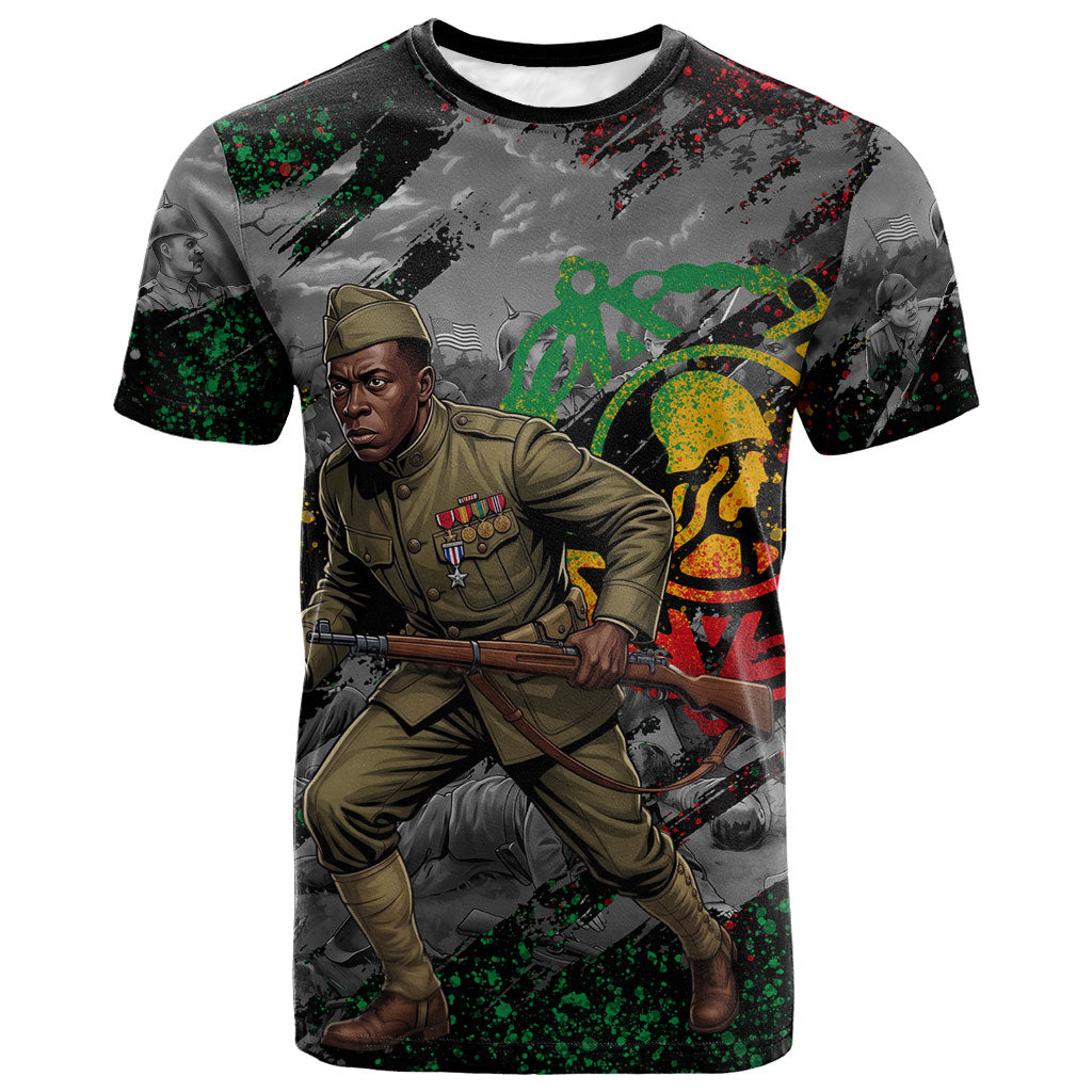 Henry Johnson Black History Month T shirt Harlem Hellfighters Pan African Grunge Art