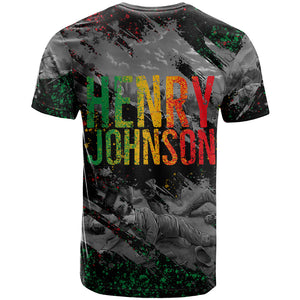 Henry Johnson Black History Month T shirt Harlem Hellfighters Pan African Grunge Art