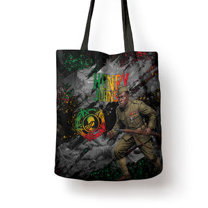 Henry Johnson Black History Month Tote Bag Harlem Hellfighters Pan African Grunge Art