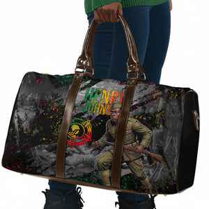 Henry Johnson Black History Month Travel Bag Harlem Hellfighters Pan African Grunge Art
