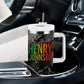 Henry Johnson Black History Month Tumbler With Handle Harlem Hellfighters Pan African Grunge Art