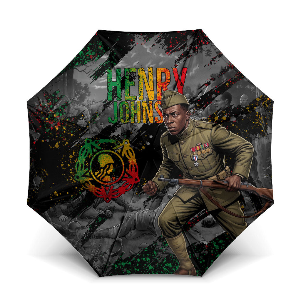 Henry Johnson Black History Month Umbrella Harlem Hellfighters Pan African Grunge Art