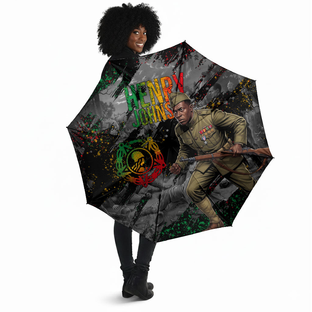 Henry Johnson Black History Month Umbrella Harlem Hellfighters Pan African Grunge Art