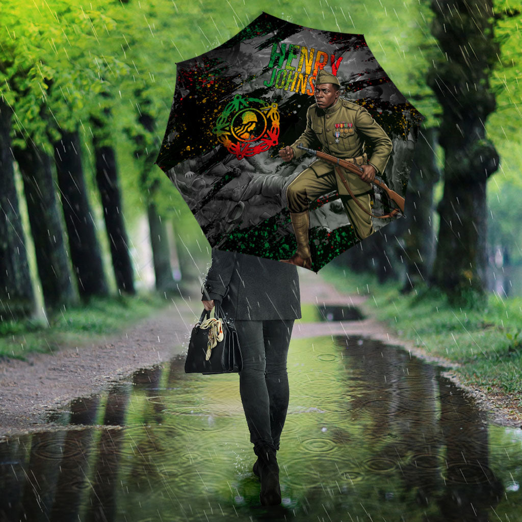 Henry Johnson Black History Month Umbrella Harlem Hellfighters Pan African Grunge Art