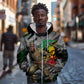 Henry Johnson Black History Month Zip Hoodie Harlem Hellfighters Pan African Grunge Art