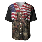 Henry Johnson Black History Month Baseball Jersey Distressed US Flag American Hero Portrait