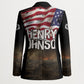 Henry Johnson Black History Month Blazer Distressed US Flag American Hero Portrait