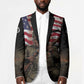 Henry Johnson Black History Month Blazer Distressed US Flag American Hero Portrait