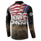 Henry Johnson Black History Month Button Sweatshirt Distressed US Flag American Hero Portrait