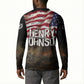 Henry Johnson Black History Month Button Sweatshirt Distressed US Flag American Hero Portrait