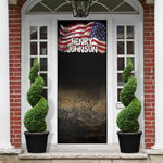 Henry Johnson Black History Month Door Cover Distressed US Flag American Hero Portrait
