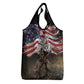 Henry Johnson Black History Month Grocery Bag Distressed US Flag American Hero Portrait