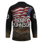 Henry Johnson Black History Month Hockey Jersey Distressed US Flag American Hero Portrait