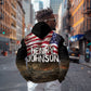 Henry Johnson Black History Month Hoodie Distressed US Flag American Hero Portrait