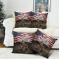 Henry Johnson Black History Month Pillow Cover Distressed US Flag American Hero Portrait