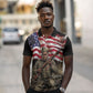 Henry Johnson Black History Month Polo Shirt Distressed US Flag American Hero Portrait