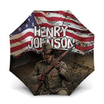 Henry Johnson Black History Month Umbrella Distressed US Flag American Hero Portrait