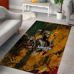 Benin Independence Day King Behanzin Area Rug Dahomey Amazons National Motto