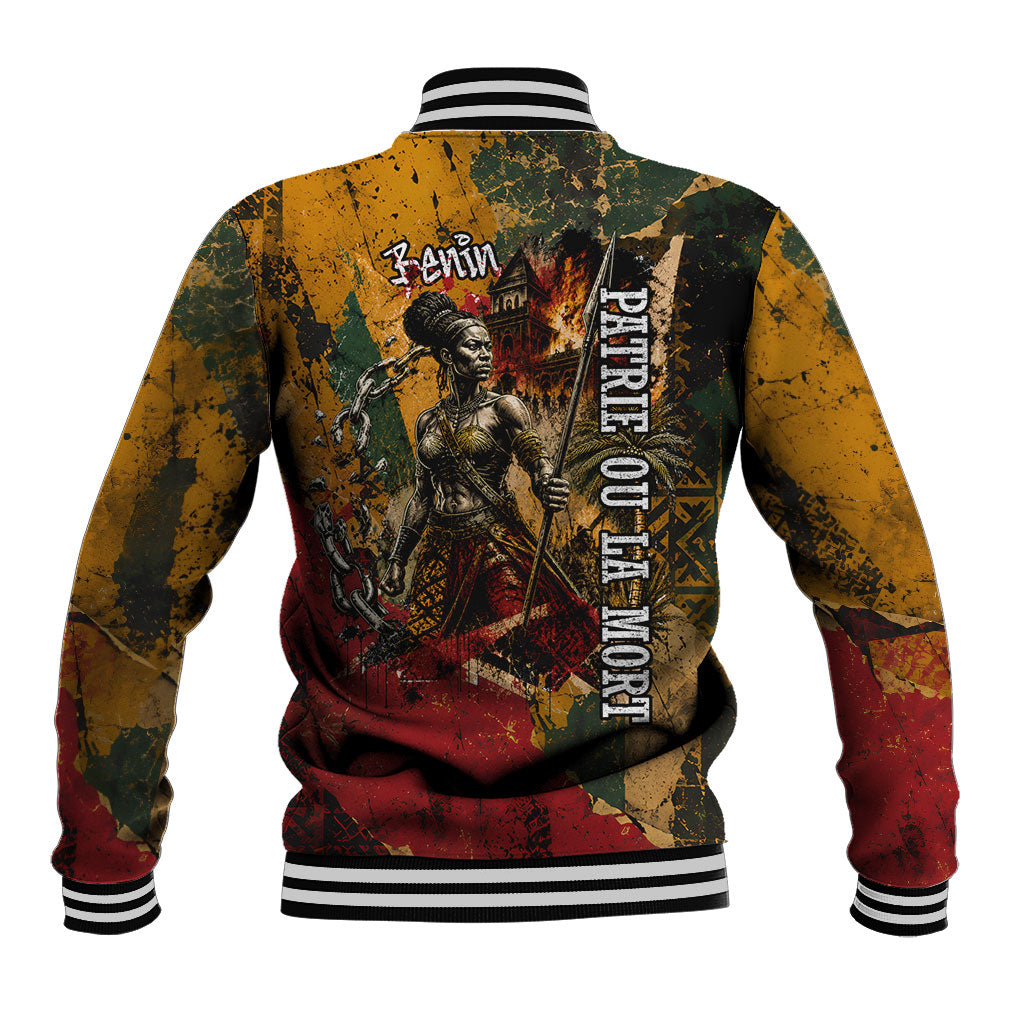 Benin Independence Day King Behanzin Baseball Jacket Dahomey Amazons National Motto