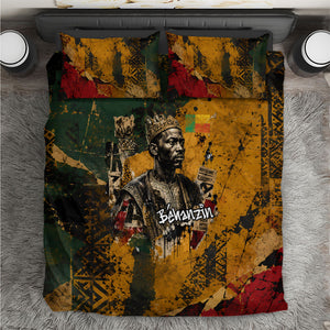 Benin Independence Day King Behanzin Bedding Set Dahomey Amazons National Motto