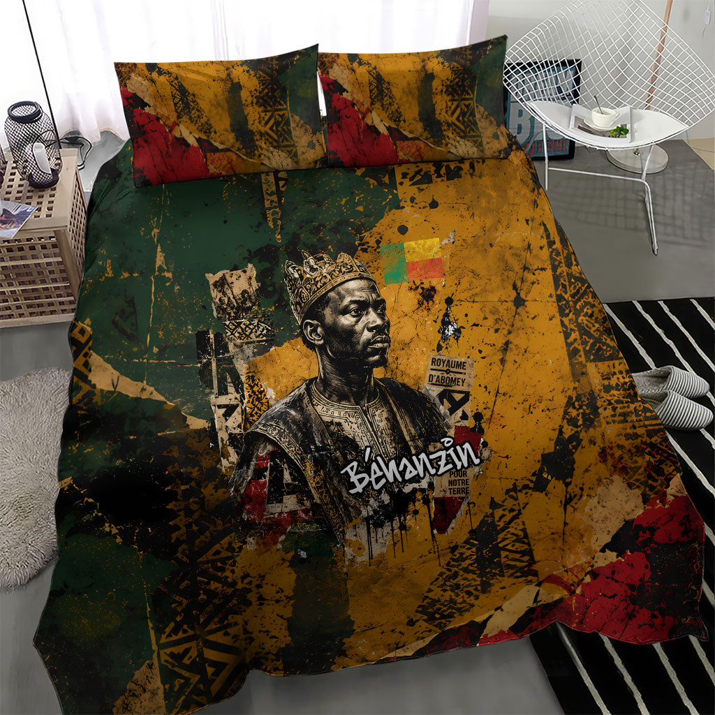 Benin Independence Day King Behanzin Bedding Set Dahomey Amazons National Motto