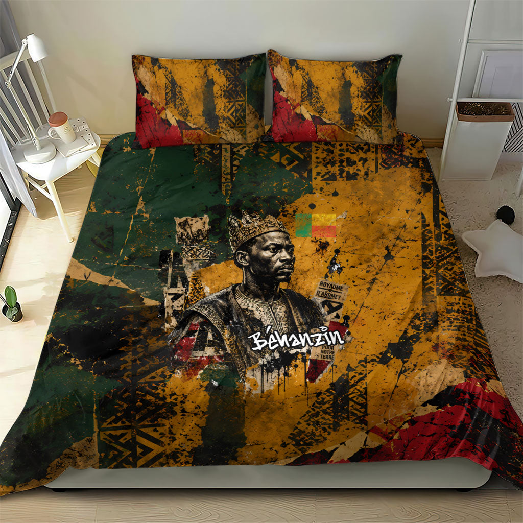 Benin Independence Day King Behanzin Bedding Set Dahomey Amazons National Motto