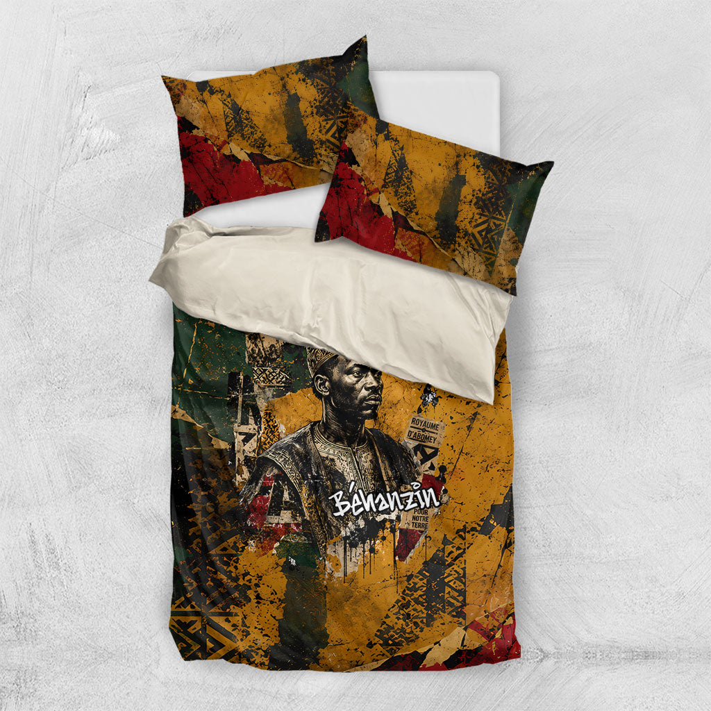 Benin Independence Day King Behanzin Bedding Set Dahomey Amazons National Motto