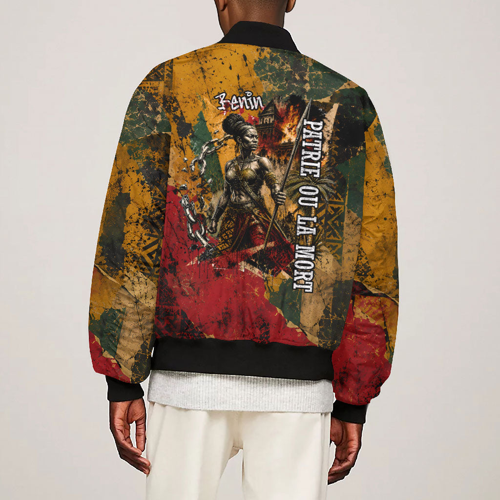 Benin Independence Day King Behanzin Bomber Jacket Dahomey Amazons National Motto