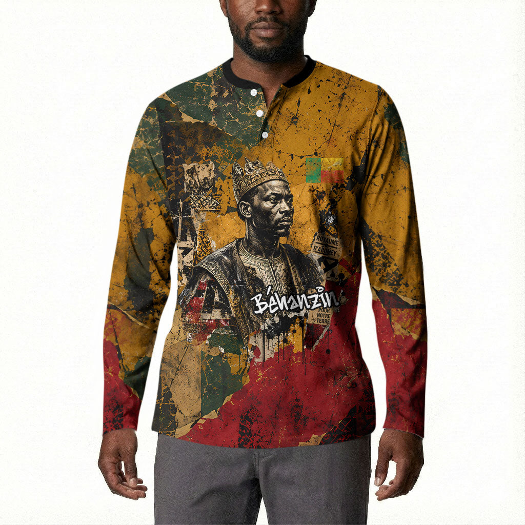 Benin Independence Day King Behanzin Button Sweatshirt Dahomey Amazons National Motto