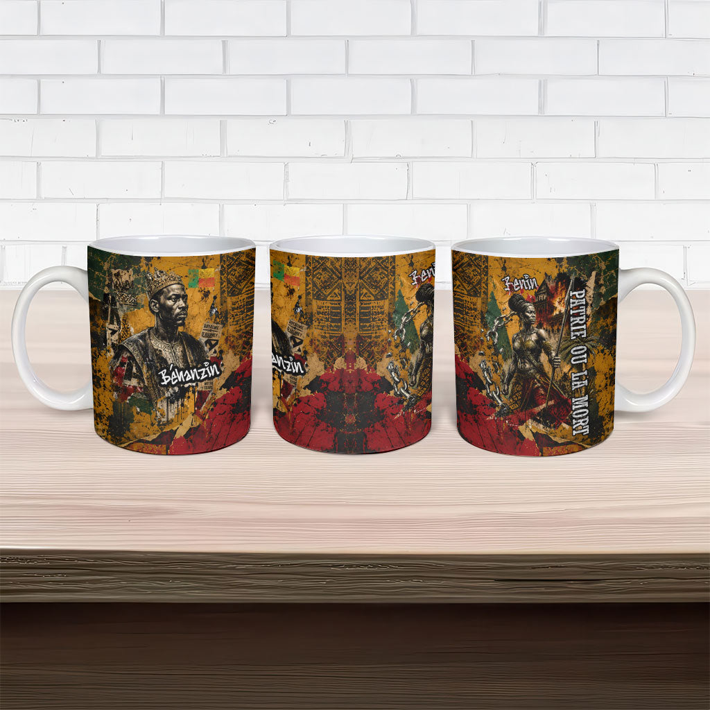 Benin Independence Day King Behanzin Ceramic Mug Dahomey Amazons National Motto