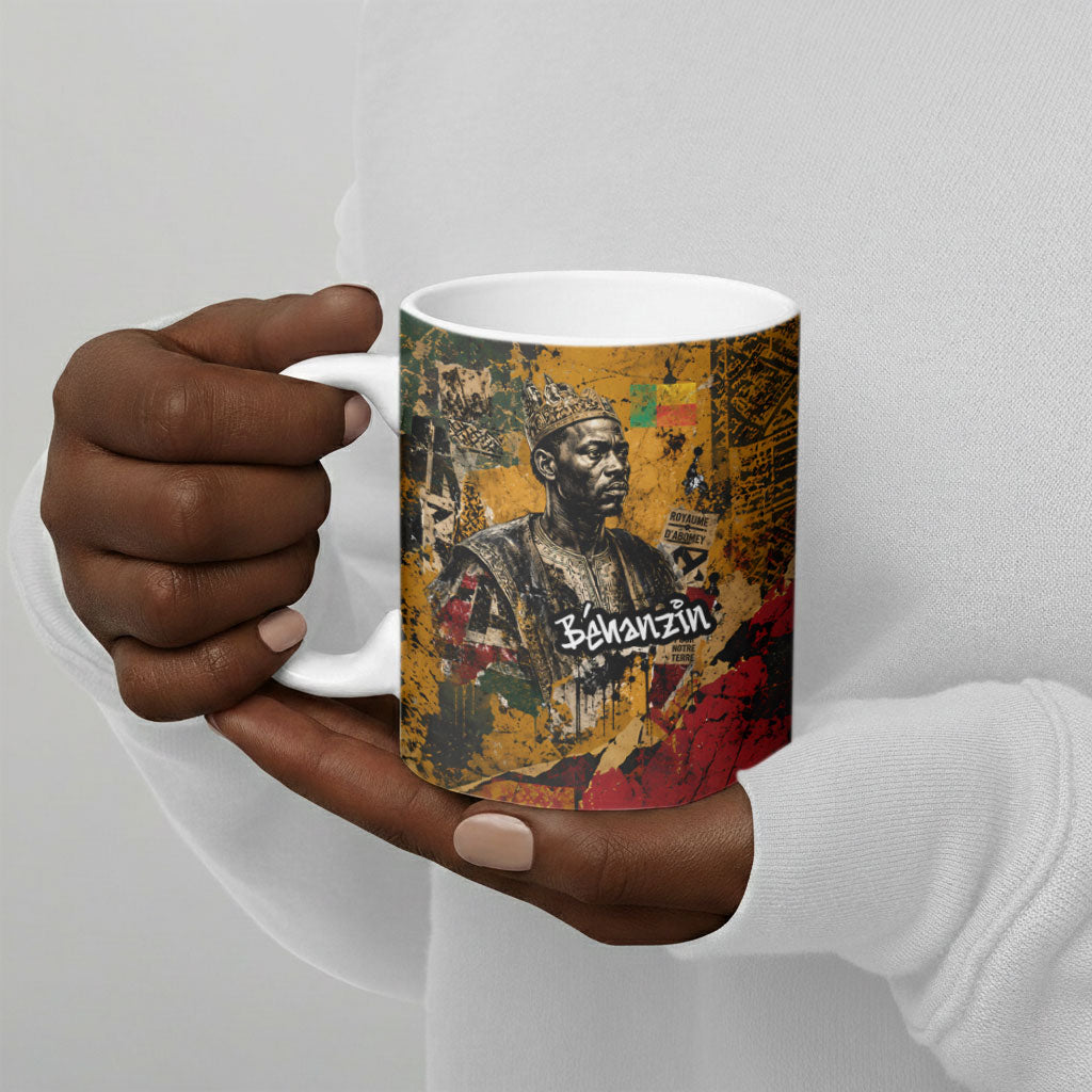 Benin Independence Day King Behanzin Ceramic Mug Dahomey Amazons National Motto