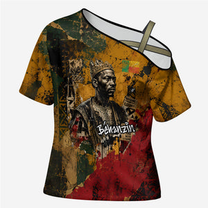 Benin Independence Day King Behanzin Cross Shoulder Shirt Dahomey Amazons National Motto