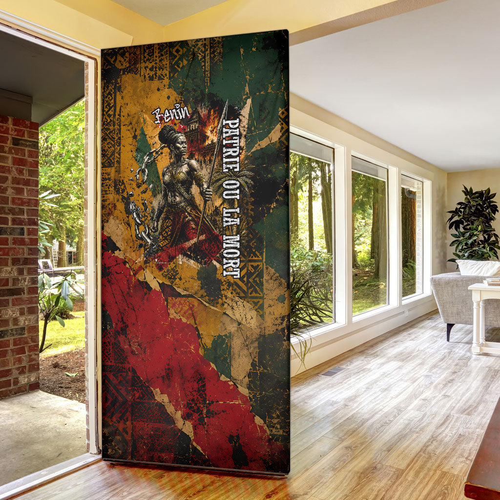Benin Independence Day King Behanzin Door Cover Dahomey Amazons National Motto