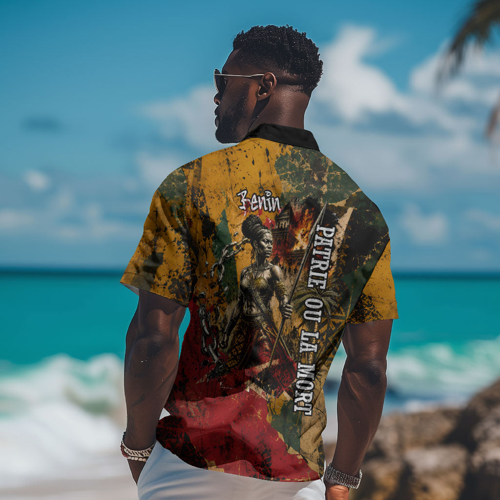 Benin Independence Day King Behanzin Hawaiian Shirt Dahomey Amazons National Motto