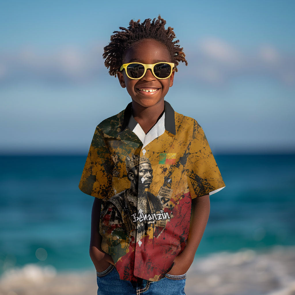 Benin Independence Day King Behanzin Kid Hawaiian Shirt Dahomey Amazons National Motto