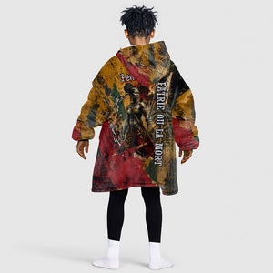 Benin Independence Day King Behanzin Kid Wearable Blanket Hoodie Dahomey Amazons National Motto