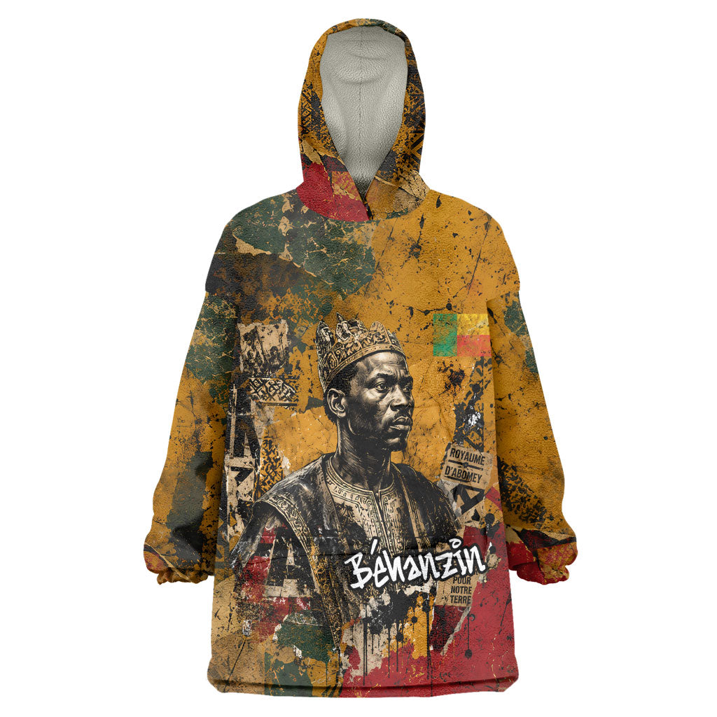 Benin Independence Day King Behanzin Kid Wearable Blanket Hoodie Dahomey Amazons National Motto