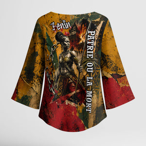 Benin Independence Day King Behanzin Kimono Sleeve Blouse Dahomey Amazons National Motto