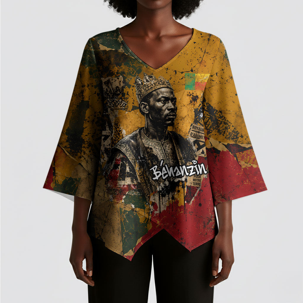 Benin Independence Day King Behanzin Kimono Sleeve Blouse Dahomey Amazons National Motto