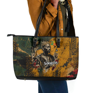 Benin Independence Day King Behanzin Leather Tote Bag Dahomey Amazons National Motto