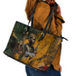 Benin Independence Day King Behanzin Leather Tote Bag Dahomey Amazons National Motto