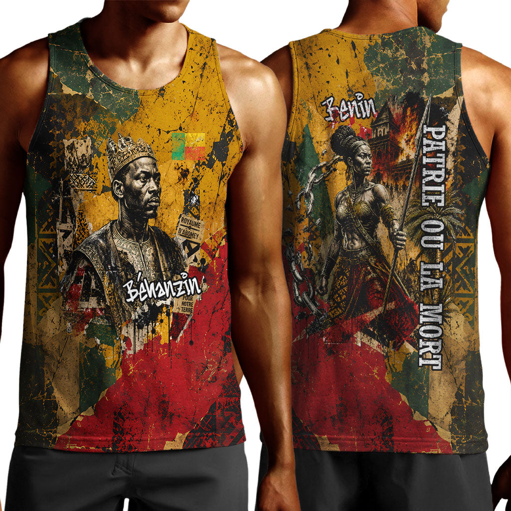 Benin Independence Day King Behanzin Men Tank Top Dahomey Amazons National Motto
