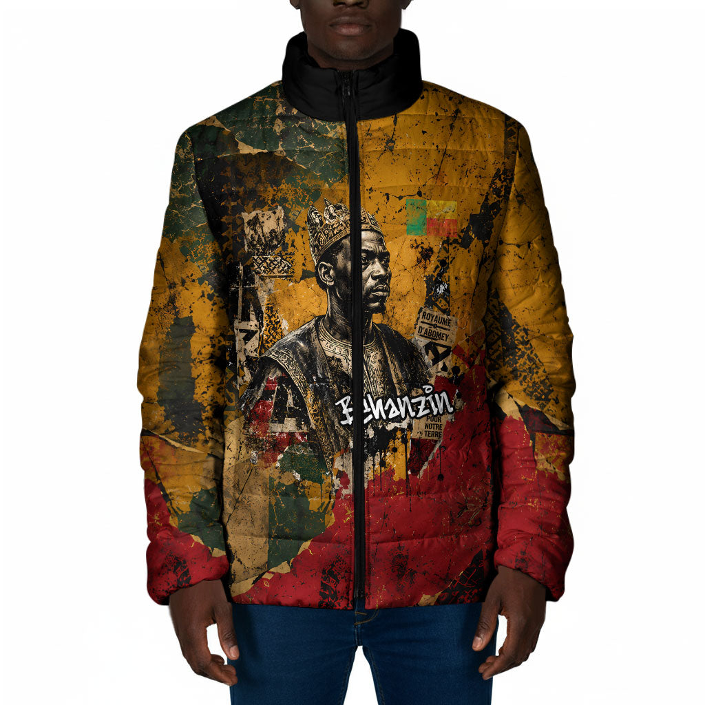 Benin Independence Day King Behanzin Padded Jacket Dahomey Amazons National Motto