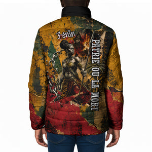 Benin Independence Day King Behanzin Padded Jacket Dahomey Amazons National Motto